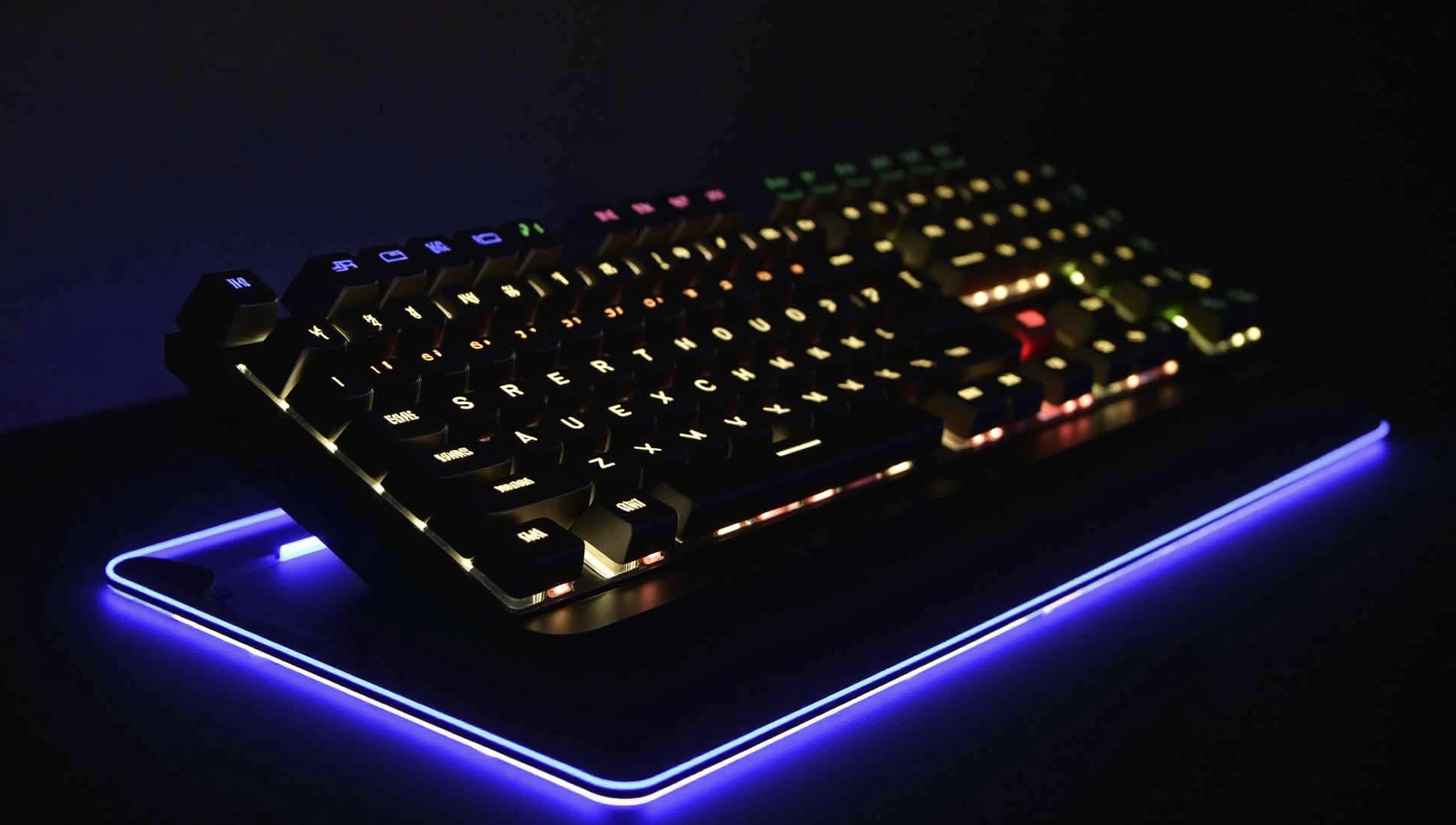 Dynamic RGB gaming setup background